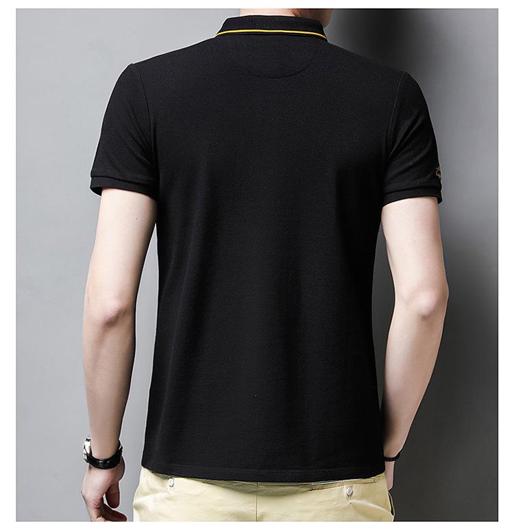 Herren Cross-Border Polohemd, Sommer 2024: Vaters lässiges Kurzarmhemd mit Umlegekragen im Business-Casual-Stil.
