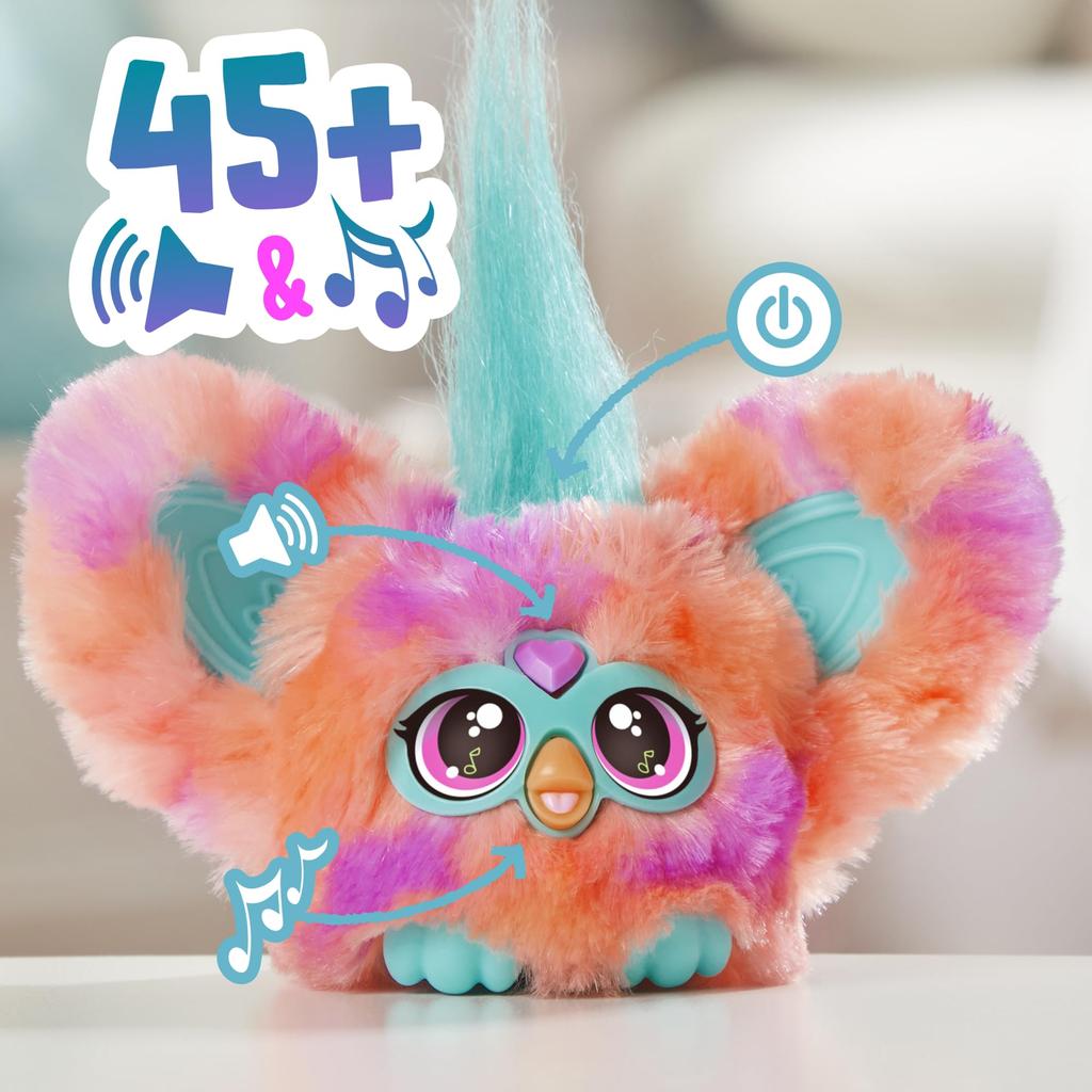 Hasbro Furby Furblets Remix Mini Více než 45 typů Furby jazyk Elektrické plněné Pro děti od 6 let a Coral G1401 Originální produkt (HASBRO) Příteli, zvuky,