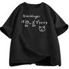 Funny Quantum Mechanics Cat Printed Tshirt Men Women Cotton Short Sleeve Tshirt Oversized Round Neck Breathable Tee Clothing