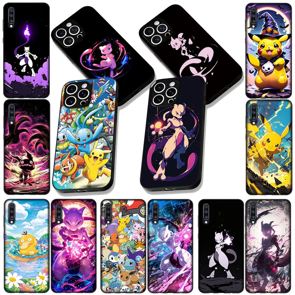 Phone Cover for Apple iPhone 13 12 Mini XS 11 Pro Max 7 8 Plus XR SE 2022 2020 SE3 Case P-Pikachus Mew P-Pokemons Mewtwo