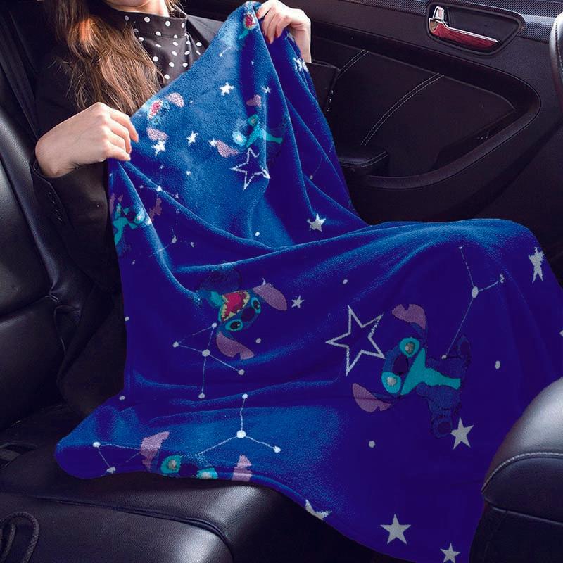 1 Stück Stitch-Druckdecke - Weiche Ganzjahresdecke für Wohnzimmer, Schlafzimmer, Personalisierbares Geschenk mit entzückendem Cartoon-Design