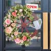 Creative Kettle Wheel Wreath 2024 Spring Simulation Wreath Outdoor Pastoral Scene Arrangement Props