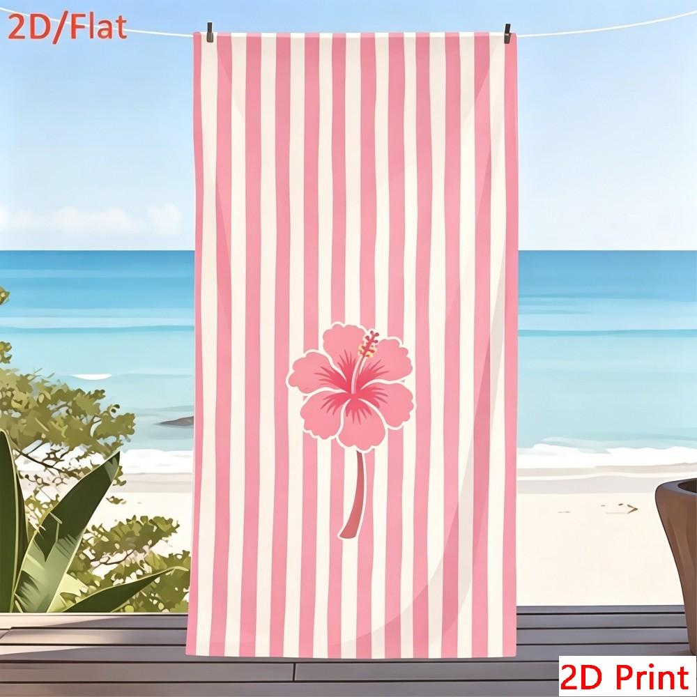 Tropical Coconut Tree Beach Towel Vertical Striped Pool Blanket Summer Vacation Essentials Large Bath Towels for Beach Party