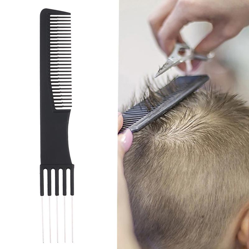 1×Barber Salon Double Sided Tooth Hair Comb Steel Needle Tail Comb Hairdressing