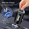 Cup Holders Car Charger USB Type-C Fast Charging Power Adapter For Jeep Grand Cherokee Wrangler JK Gladiator Compass Renegade Pa