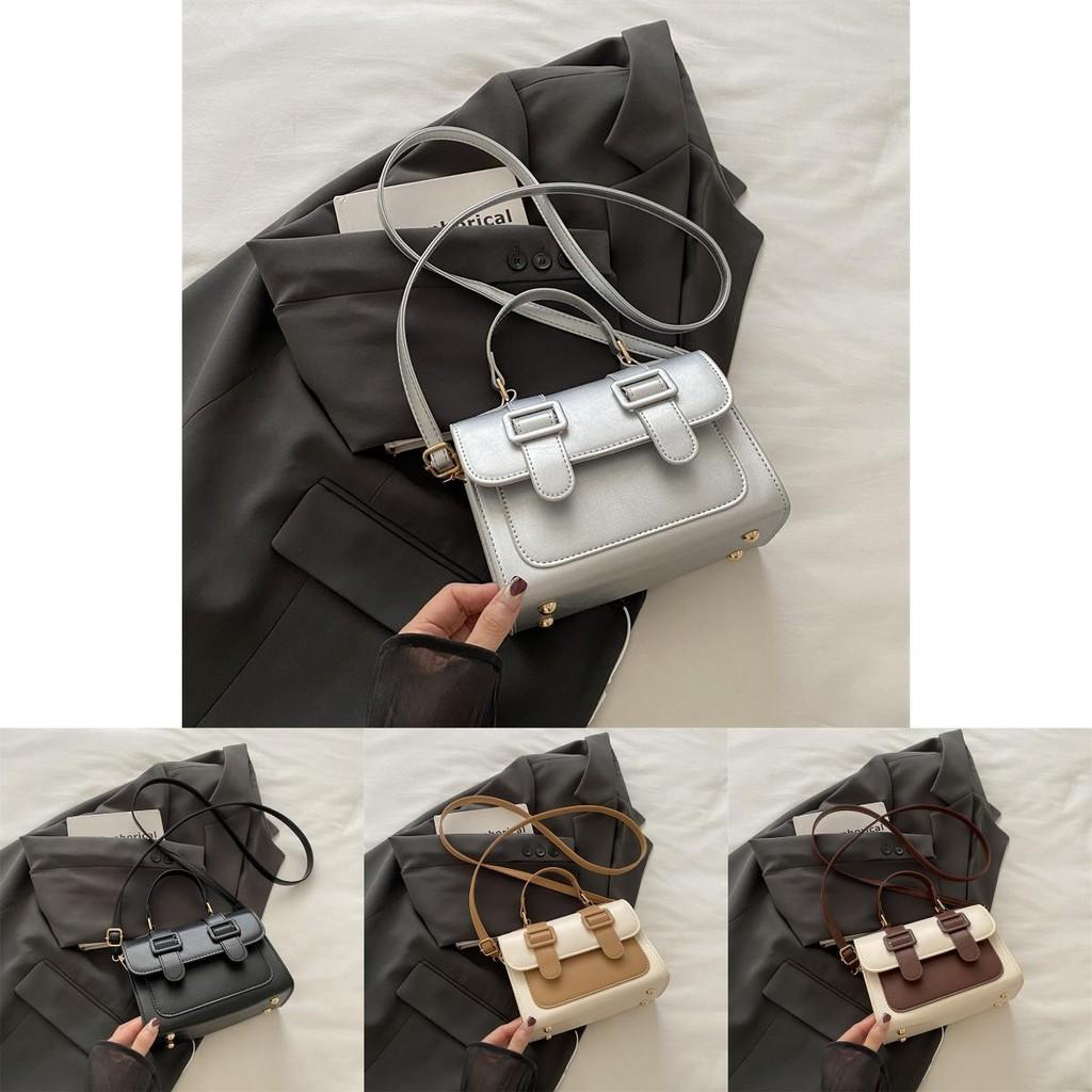 Trendy Autumn Color Block One Shoulder Bag For Women Stylish Crossbody Handbag Medium Size