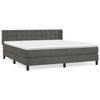 Maison Exclusive - Sommier à lattes de lit et matelas Gris foncé 160x200cm Velours
