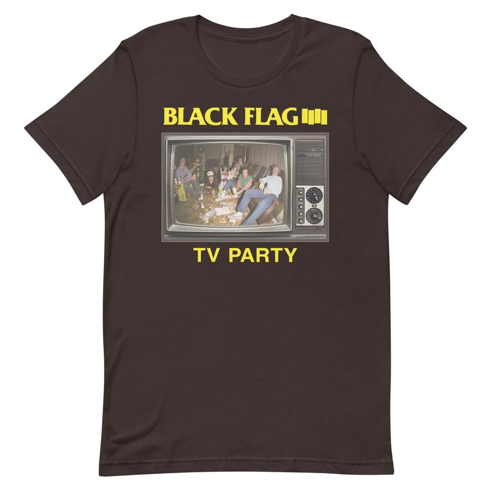 NEW BLACK FLAG Band TV Party Heavy Cotton Black S-5XL Shirt EN791 Unisex T-Shirt S