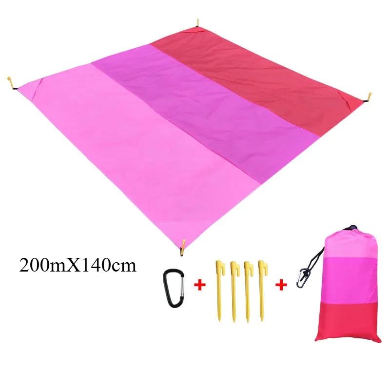 200x210cm Waterproof Pocket Beach Mat Folding Camping Sand Free Blanket Mattress Portable Lightweight Mat Outdoor Picnic Mat