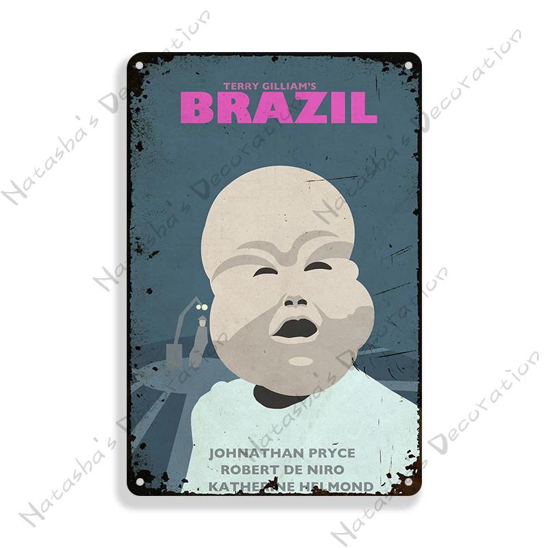 Brazil Vintage Poster Rio De Janeiro Metal Sign Landscape Decorative Sign Retro Metal Plaque Man Cave Pub Home Club Wall Decor