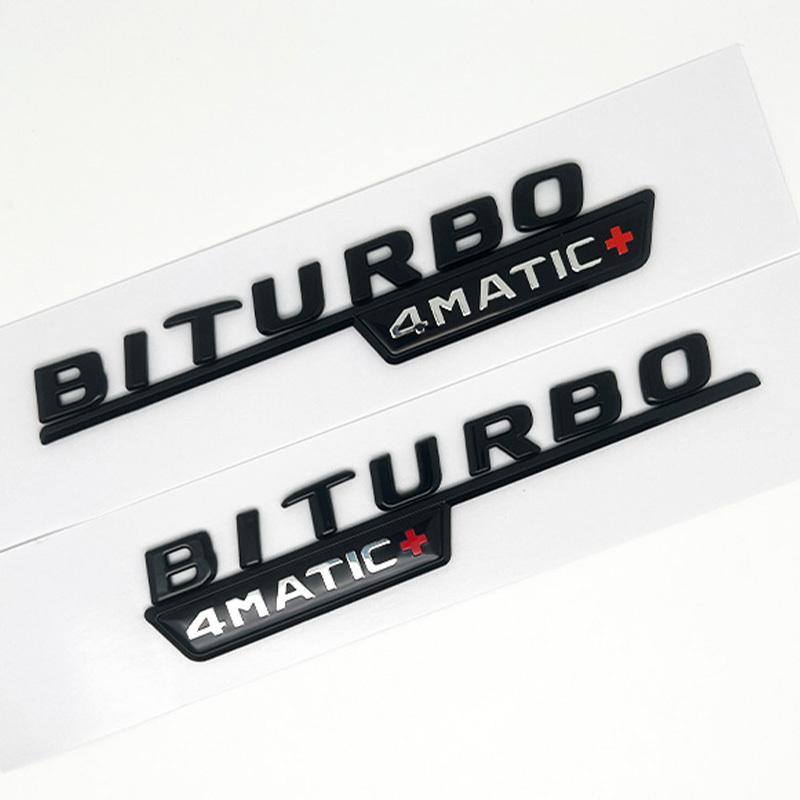 3D Guardabarros De Coche BITURBO 4MATIC Ignia Emblema Pegatina Para Mercedes C43 AMG W205 W204 E43 W213 W212 GLC43 GLE43 W166