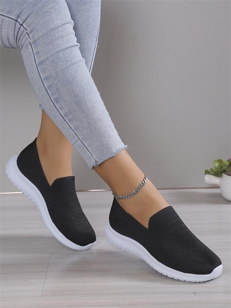 

2025 осень европейская и американская внешняя торговля большой размер тканые однопедальные туфли женские дышащие легкие ленивые туфли для доски 35 чёрный