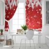 Christmas Winter Cedar Leaves Ball Tree Blackout Curtains For Living Room Bedroom Window Treatment Blinds Kitchen Drapes