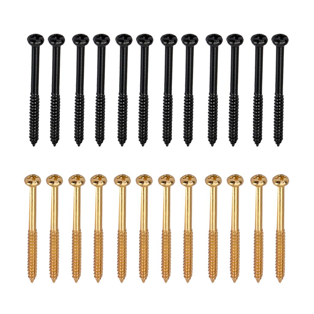 24 Pieces Bass Pickup Mounting Screws for PB JB Guitar Pickup Parts Humbucker Pickup Screws