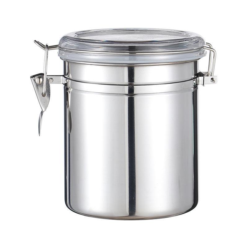 301-500ML Stainless Steel Sealed Tank Food Coffee Beans Snack Storage Cans Tea Leaf Container Organizer Kitchen Accessories