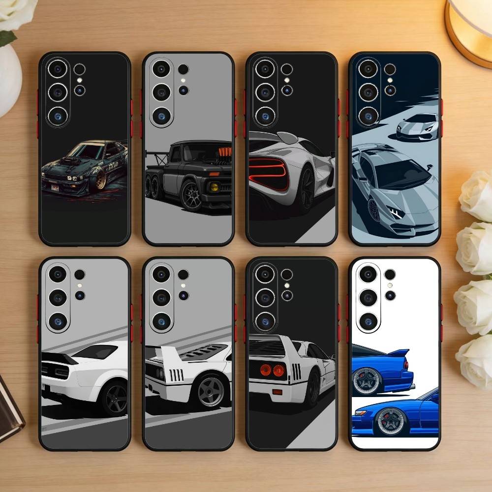 Car Cool sport Phone Case For Samsung S26,S25,S24,S23,S22,S21,S20,Plus,Fe,Lite,Others Black Cover