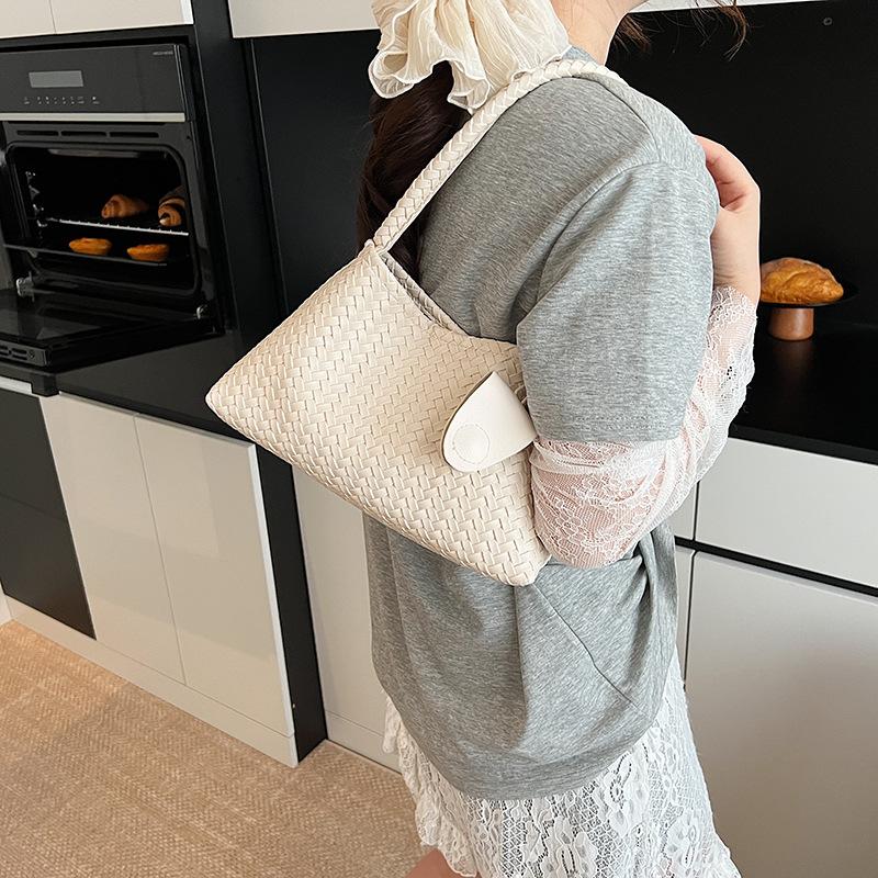 PU Leather Woven Underarm Bag Women's Fashion and Leisure Hand-held Bag Large-capacity Shoulder Bags Handbags and Purses KTY