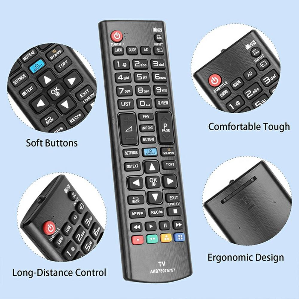AKB73975757 For LG TV Remote Control Infrared Ergonomic Wireless Replacement Handheld Controller