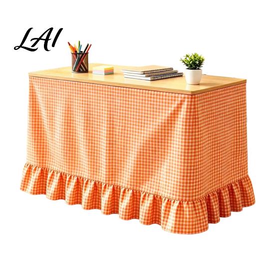Classroom Desk Cover Gingham Ruffled Table Skirt Cottagecore Teacher Skirt for Classroom Plaid Tablecloth Birthday Wedding Baby Shower Party