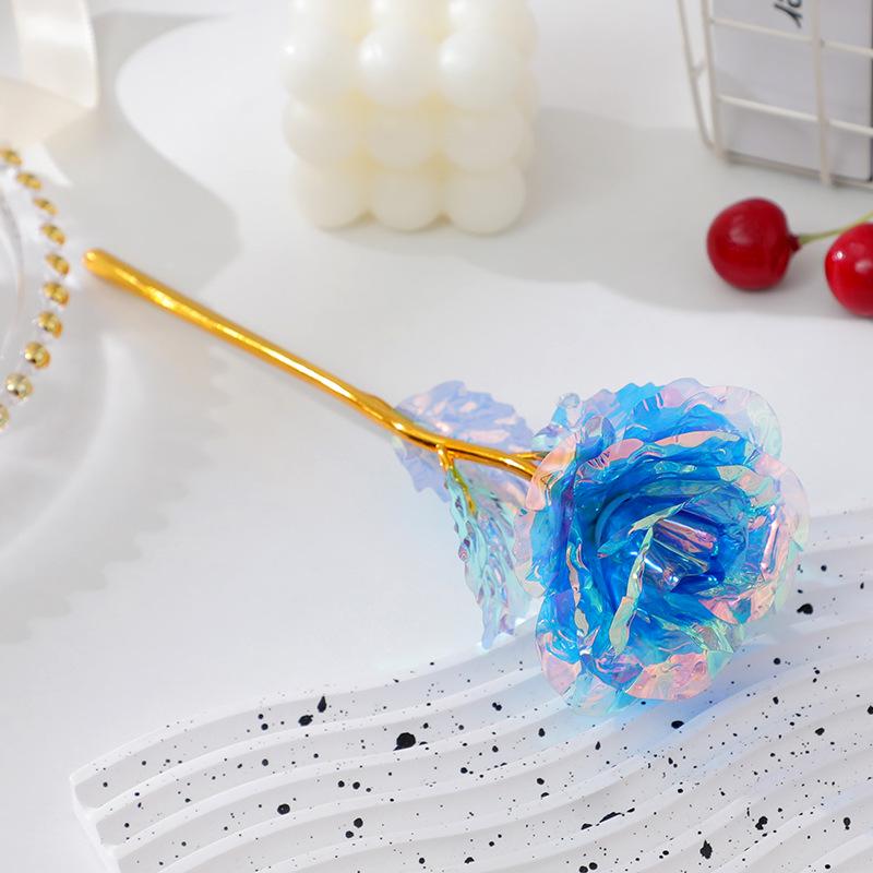 Φωτεινή Ανθοδέσμη με Τριαντάφυλλα από Φύλλο Χρυσού 24Κ: Διατηρημένα Τεχνητά Λουλούδια για την Ημέρα του Αγίου Βαλεντίνου, την Ημέρα της Μητέρας και τα Γενέθλια