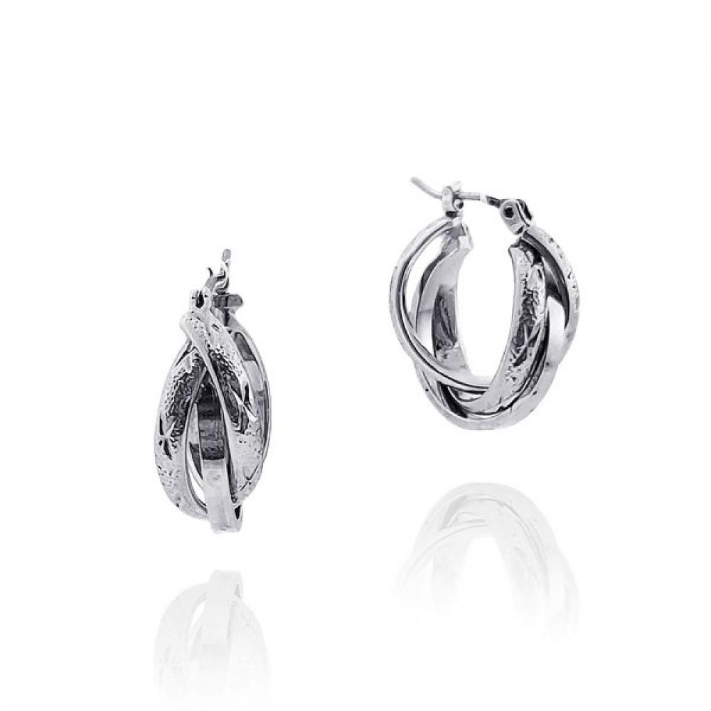 Tani By mineTani Mia Cross Hoop Earrings Ms3e108j