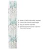 Pack of 2 Polyester Leaf Print Window Curtain Regular Print 135 GSM , White & Blue