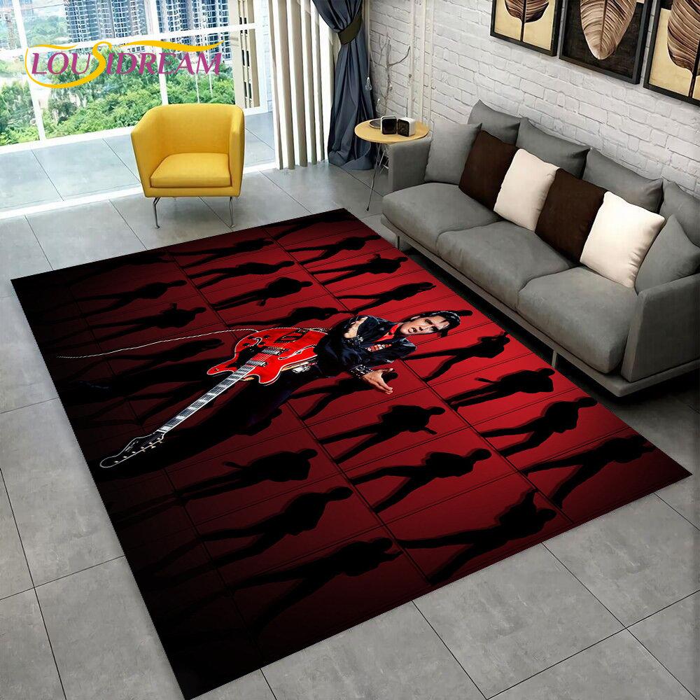 The King Elvis Presley Retro-Teppich, Teppich für Wohnzimmer, Schlafzimmer, Sofa, Fußmatte, Dekoration, Kinder spielen, rutschfeste Bodenmatte, 3D