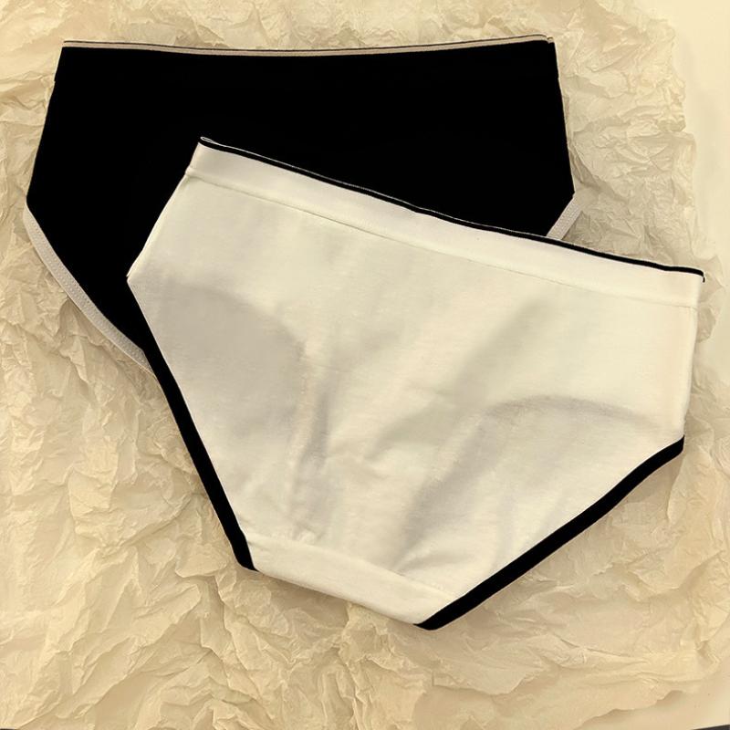 Damen-Unterwäsche aus Baumwolle mit Cartoon-Bär-Aufdruck, mittelhoher Bund, atmungsaktiv