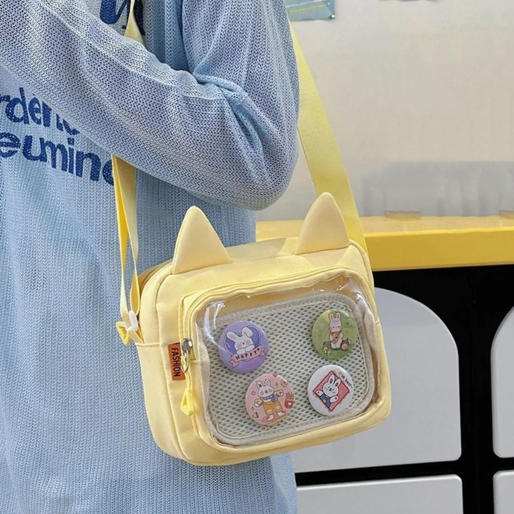 Nylon Transparent Itabag Y2k Transparent Crossbody Bag Portable Small Square Bag  Travel