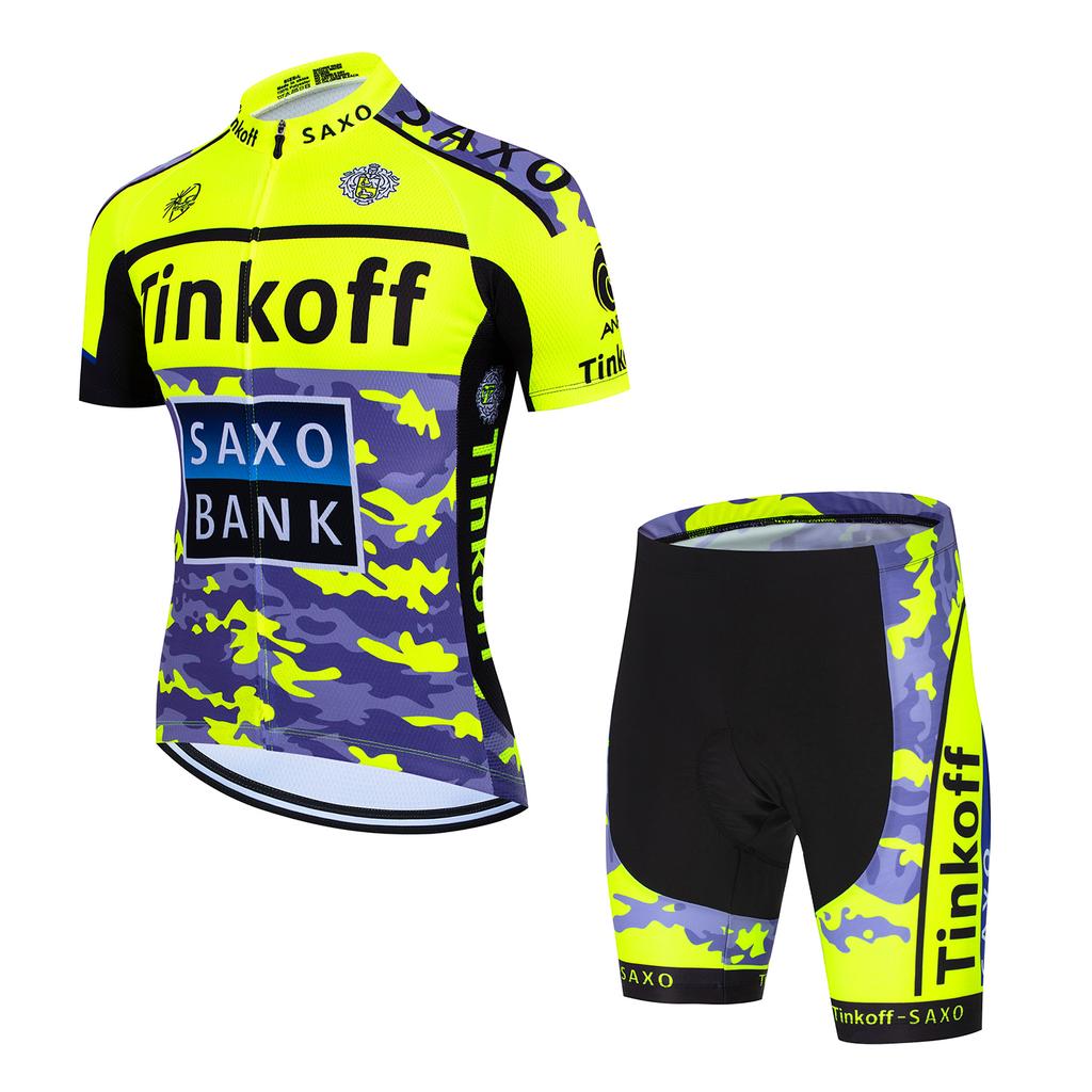 2026Tinkoff saxo bank Cycling Jersey Set Breathable Cycling Shirt Summer Cycling Clothing Mountain Bike Riding Clothes Triathlon