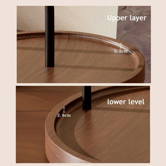 Wooden Storage Rack, Large Capacity 2-Tier Wooden Organizer, Open Storage Space Saving Storage Tray, for Jewelry Perfume Keys