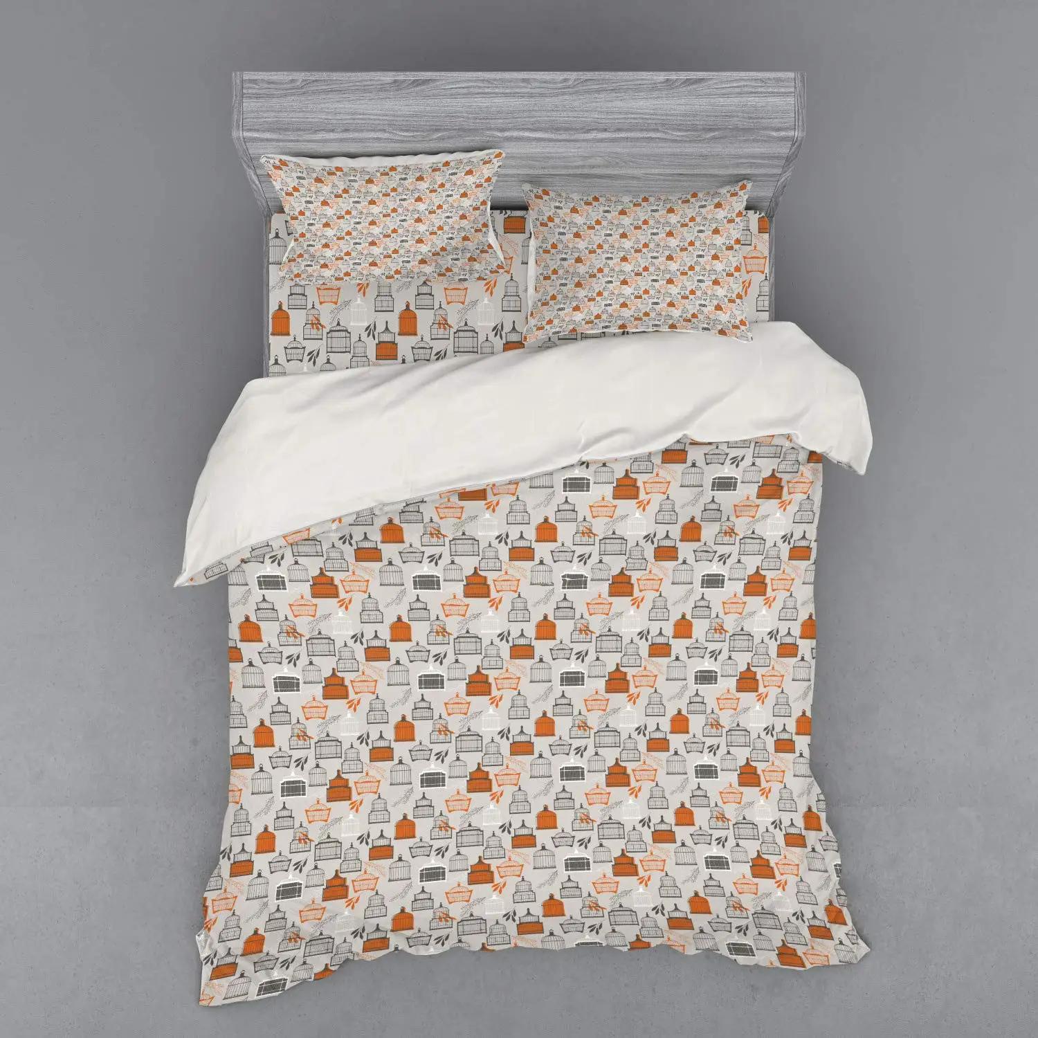 

Cage Soft Duvet Cover Set for Tens Adult Peoples Quen Comfortable Quilt Covers Lightweight Down Bedrom Decor 2 Pilowcases 1 Soft Duvet Cover No Warm 100*200cm Single