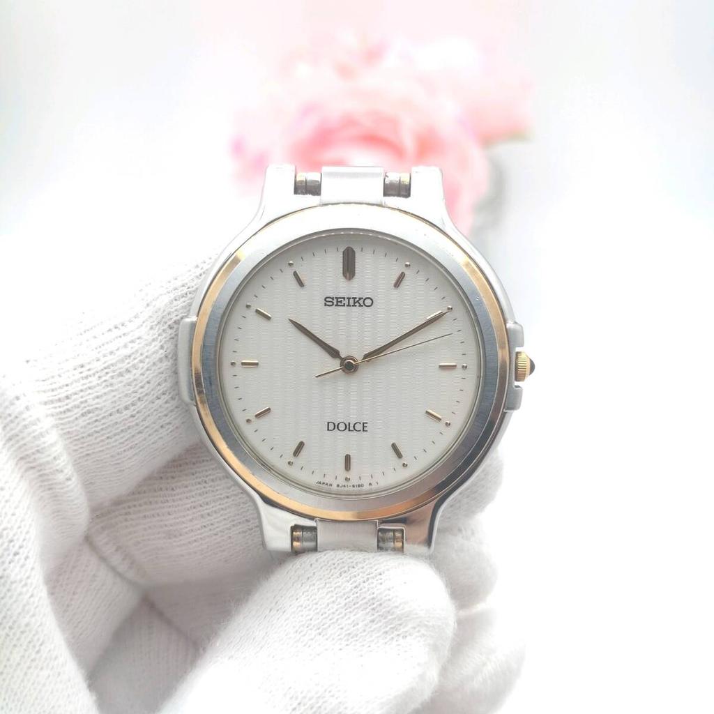 SEIKO DOLCE Gold x Silver Combination Quartz Watch Vintage Watch No. 1249. ' ' Men's