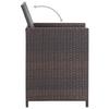 13 Piece Garden Dining Set with Cushions Poly Rattan Brown