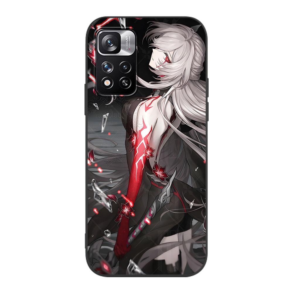 Raiden Bosenmori Mei Case for Xiaomi Redmi 10A 10C 9C 12C 9A 9i 10 12 9 Prime 9T K40 Pro Black Soft TPU Mobile Phone Bag Cover