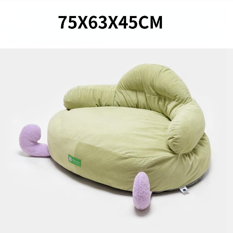 Cat Dog Sofa Mat Small Dog Kennel Soft Cozy Sleeping Bed Chihuahua Pomeranian Plaid Sofa Bed Pet Supplies Cushion