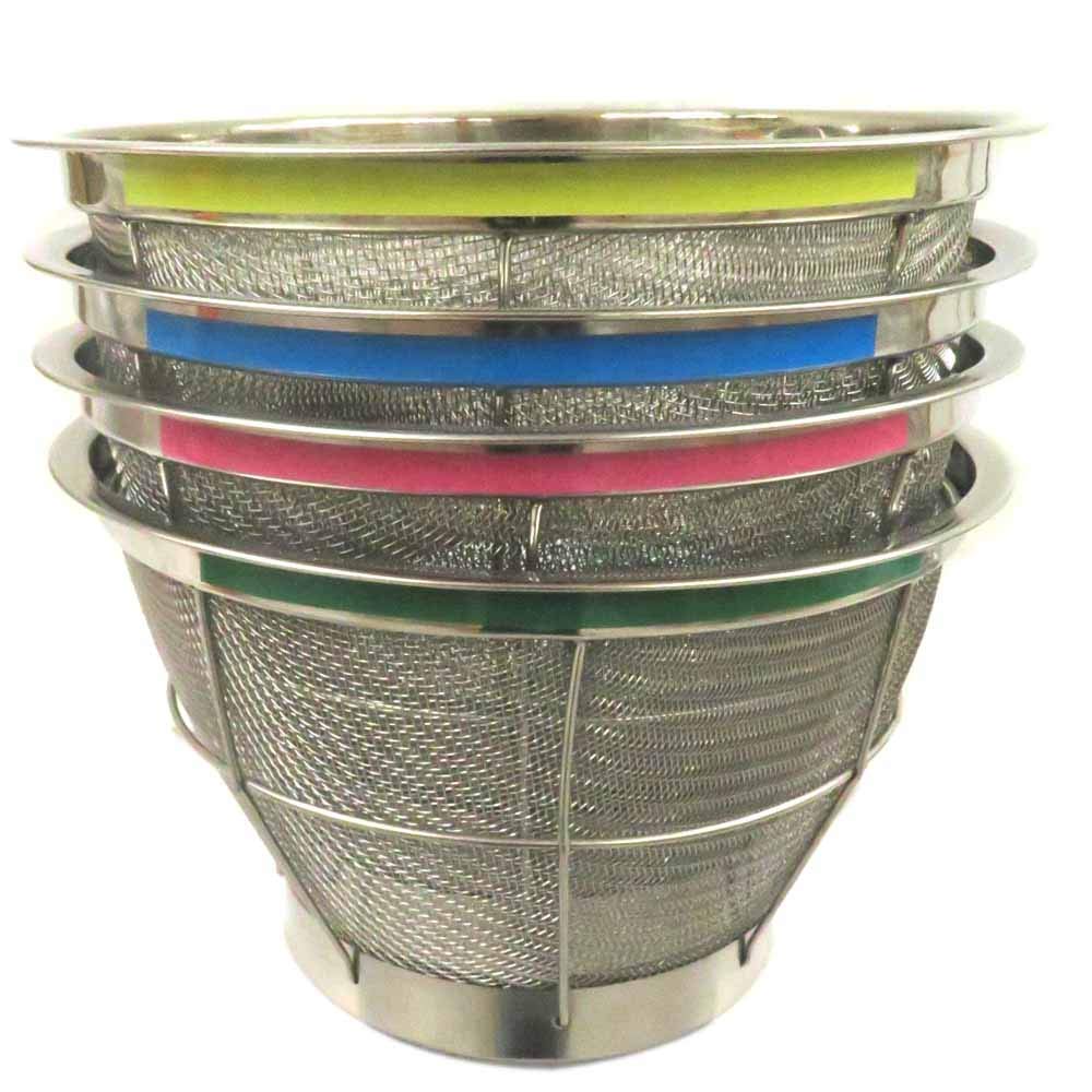 Endo Shoji Commercial TKG New Mammoth Color Deep Stainless Made In AZL4807 Strainer, 30cm, Yellow, Steel, Japan,