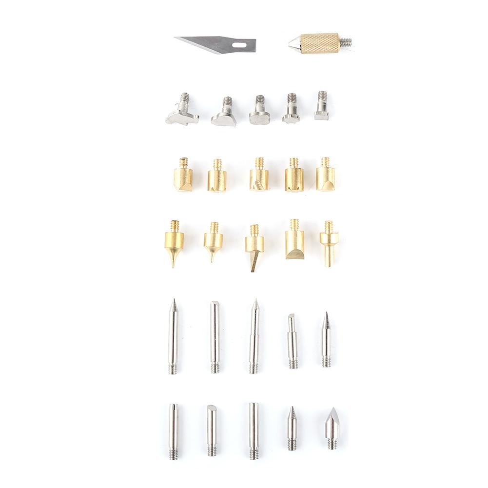 1 Set Pyrography Wood Working and Soldering Tips Alphabet Numbers Symbols Stencils