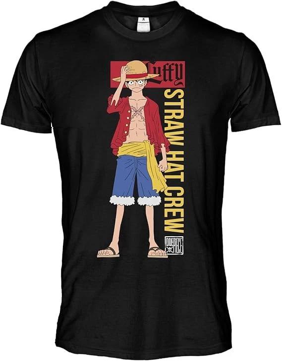 

ONE PIECE T-shirt LUFFY Straw Hat Adult T-Shirt ORIGINAL BLACK L