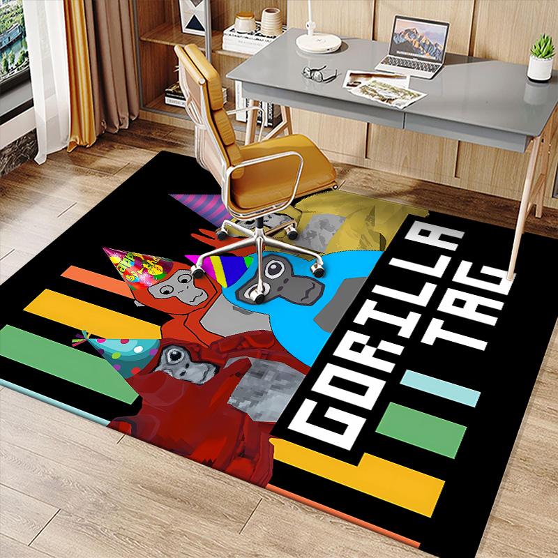 Gorilla Tag Printed Absorbent Washable Carpet, Non-Slip Bathroom Mats, Kitchen Rugs, Yoga Mat,Living Room Entrance, Camping Picnic Rugs