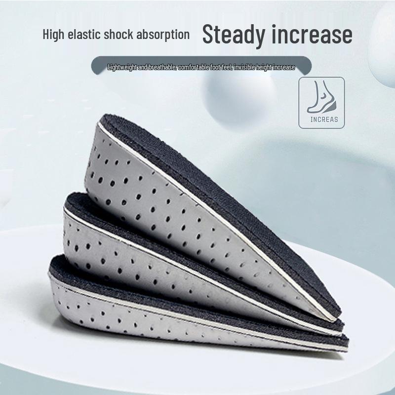 

Breathable Unisex Invisible Height-Increasing Insoles: Comfort Heel Pads for Men & Women 3.3 CM