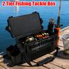 Multifunctional Portable Fishing Box 2 Tier Rod Barrel Holder Fishing Box Pole Accessories 11 L Large Fishing Box Organizer Case