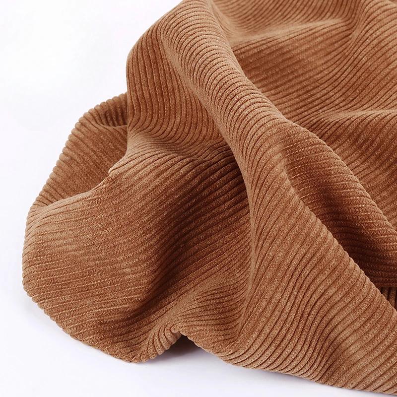 8 Strips Polyester Sand Wash Cotton Corduroy Cloth Non-elastic Cotton Fabric for Men and Women Coat Cloth Head
