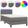Maison Exclusive - Sommier à lattes de lit et matelas et LED Gris 90x190 cm
