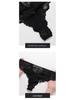 Černé krajkové kalhotky T-string se středním pasem a pohodlným výkrojem - Sexy dámské spodní prádlo plus size