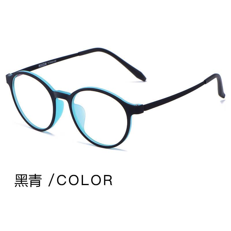 Super Light Comfortable Rubber Titanium Eyewear Anti Blue Light Round Reading Glasses For Men Women Retro Flexible Eyeglasses