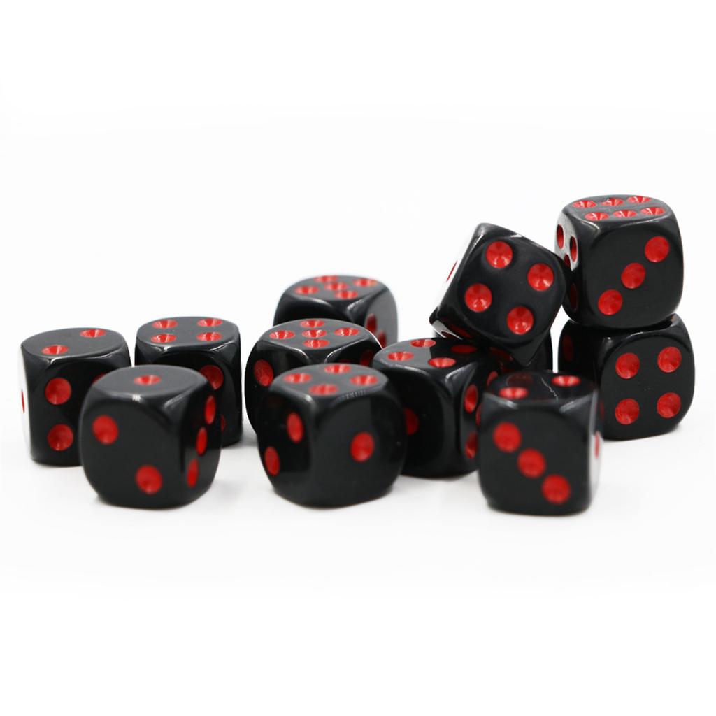 10Pcs/Set Acrylic Dice Set 6 Sided 16Mm D6 Carved Pattern Polyhedron Game Dice For Rpg Dungeons And Dragons Board Game