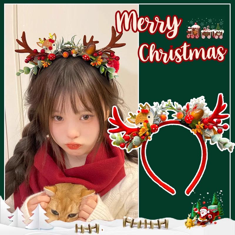 Serre-tête à bois de Noël pour enfants - Accessoire festif pour les fêtes