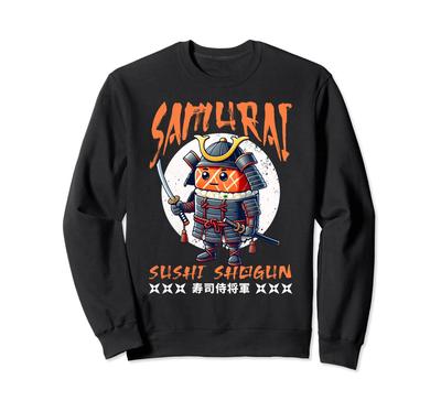 Moletom Gráfico de Comida Sushi Samurai Japonês para e Crianças Homens, Meninos, Mulheres,