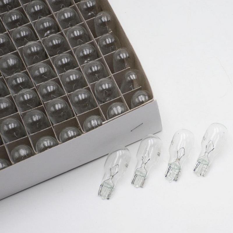 100Pcs/Box T15 12V 21W Led Car Light Cob Glass Plug-In Wide Bulb Auto Automobiles License Plate Lamp Dome Light Reading Drl Bulb